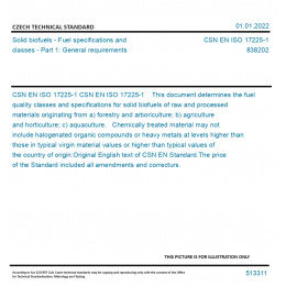 CSN EN ISO 17225 1 Solid Biofuels Fuel Specifications And Classes