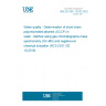 UNE EN ISO 12010:2020 Water quality - Determination of short-chain polychlorinated alkanes (SCCP) in water - Method using gas chromatography-mass spectrometry (GC-MS) and negative-ion chemical ionization (NCI) (ISO 12010:2019)