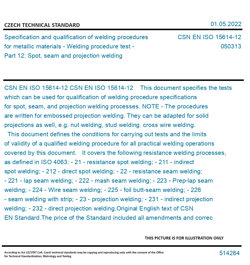 CSN EN ISO 15614-12 - Specification And Qualification Of Welding ...