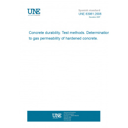 UNE 83981:2008 Concrete Durability. Test Methods. Determination To Gas ...