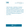 UNE CEN ISO/TS 20443:2018 Health informatics - Identification of medicinal products - Implementation guidelines for ISO 11615 data elements and structures for the unique identification and exchange of regulated medicinal product information (ISO/TS 20443:2017) (Endorsed by Asociación Española de Normalización in July of 2018.)