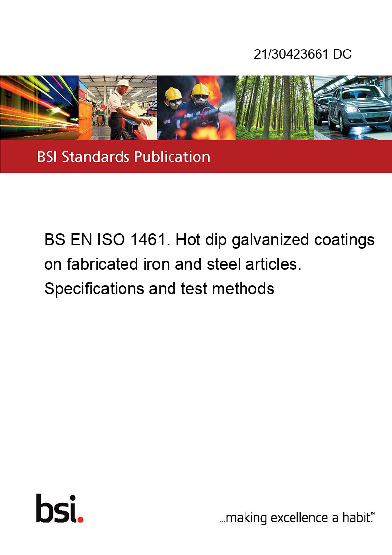 21/30423661 DC BS EN ISO 1461. Hot Dip Galvanized Coatings On ...