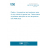 UNE EN ISO 4608:2024 Plastics - Homopolymer and copolymer resins of vinyl chloride for general use - Determination of plasticizer absorption at room temperature (ISO 4608:2023)