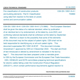 CSN EN 13501-6+A1 - Fire Classification Of Construction Products And ...