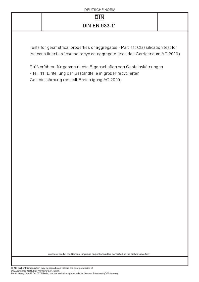 Tests For Geometrical Properties Of Aggregate