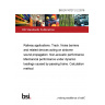 BS EN 16727-2-2:2016 Railway applications. Track. Noise barriers and related devices acting on airborne sound propagation. Non-acoustic performance Mechanical performance under dynamic loadings caused by passing trains. Calculation method