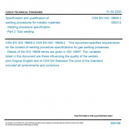 CSN EN ISO 15609-2 - Specification And Qualification Of Welding ...