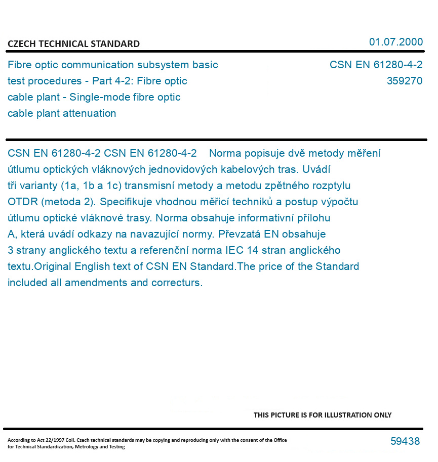 CSN EN 61280-4-2 - Fibre optic communication subsystem basic test ...