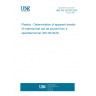 UNE EN ISO 60:2024 Plastics - Determination of apparent density of material that can be poured from a specified funnel (ISO 60:2023)