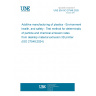 UNE EN ISO 27548:2025 Additive manufacturing of plastics - Environment, health, and safety - Test method for determination of particle and chemical emission rates from desktop material extrusion 3D printer (ISO 27548:2024)